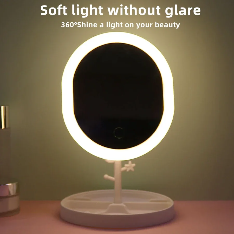 Beauty No Makeup - Makeup Mirror With LED Light Desktop