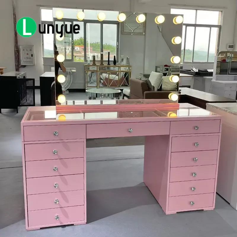 Pink Wooden Dressing Table wit - огляд і ціна Beauty Makeup Vanity Set