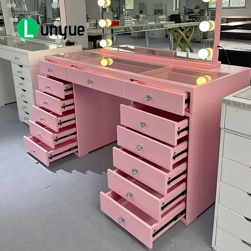 Pink Wooden Dressing Table wit - огляд і ціна Beauty Makeup Vanity Set
