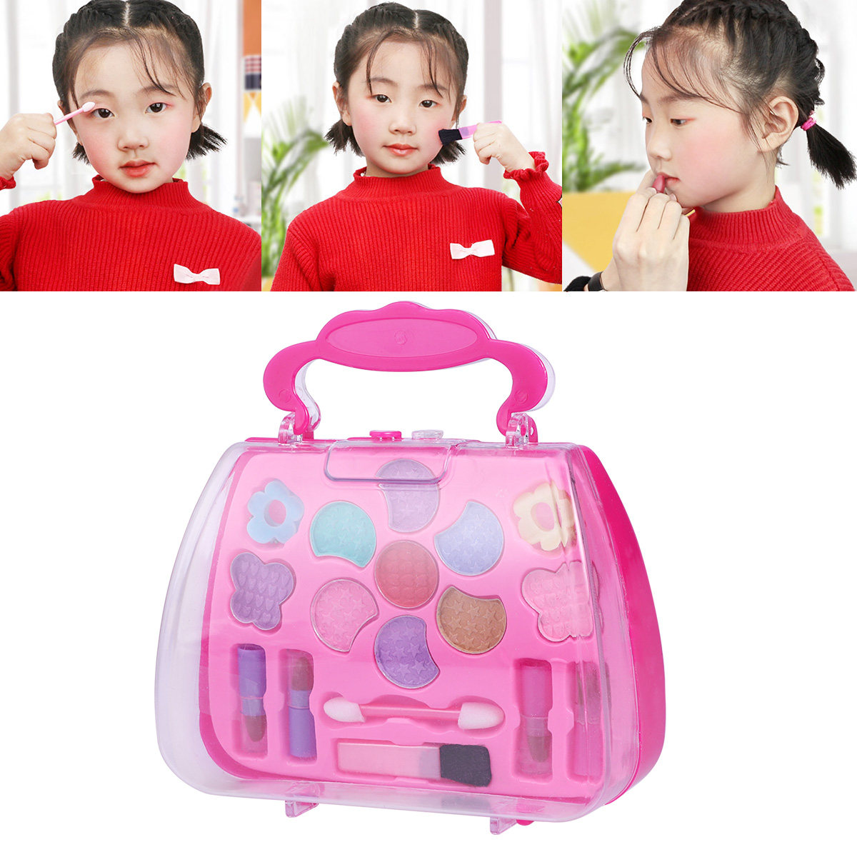 Strawberry-Shaped Kids Makeup  - огляд і ціна Beauty Makeup Vanity Set